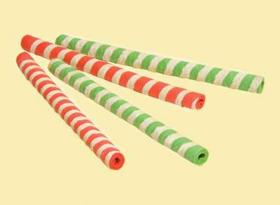 Colored wafer rolls 